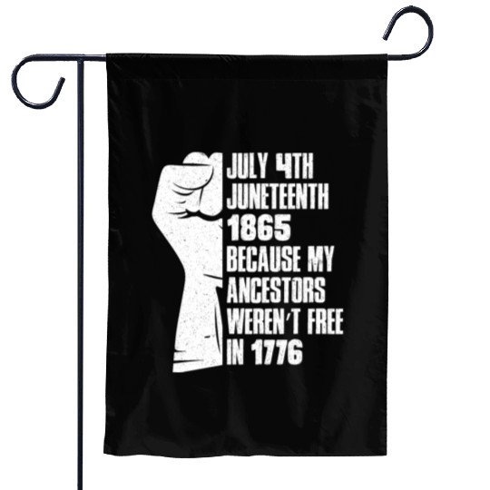 Juneteenth free since 1865 Black History US Africa Garden Flags