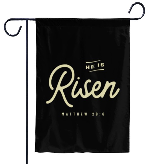 Religious He Is Risen Christian Easter Garden Flags