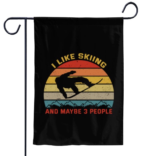 Skiing Lover Garden Flags