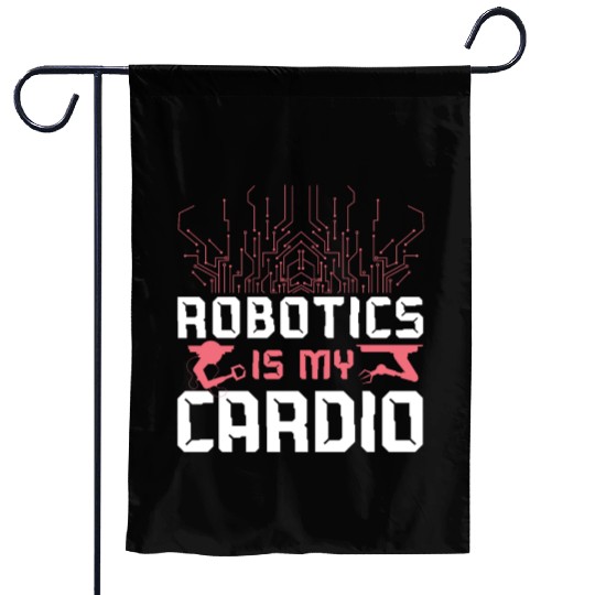 Robot Robotics Engineer Vintage Garden Flags
