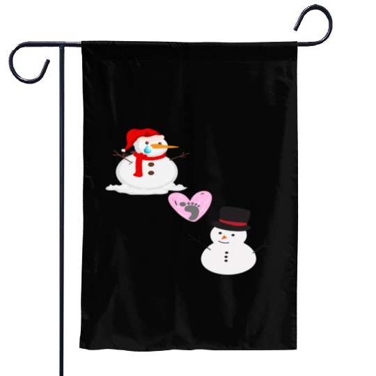 The Snowmen's Winter Love Song Garden Flags