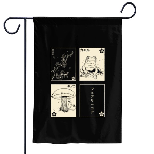 Cottagecore Tarot Cards Fungi Frog Goblincore Garden Flags