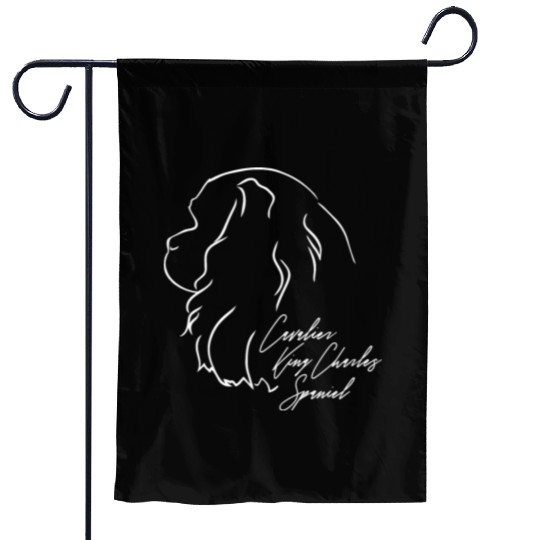 Cavalier King Charles Spaniel Profile dog mom Garden Flags