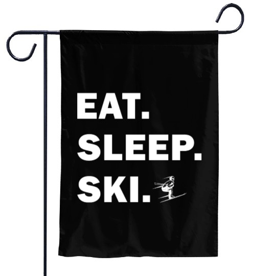 Skiing and Snowboarding - Eat Sleep Ski Garden Flags
