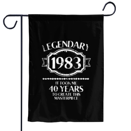 40th Birthday Vintage 1983 Garden Flags