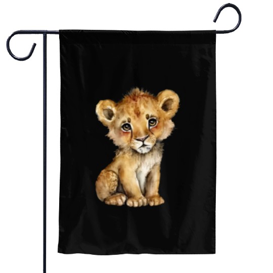 Cute Baby Cat Zodiac Leo Garden Flags
