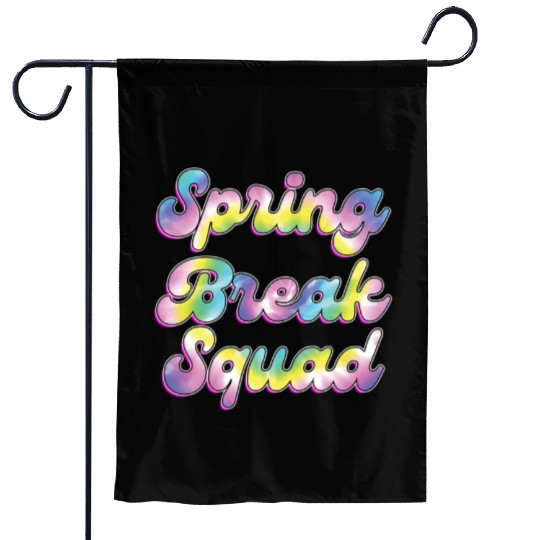 Spring Break Squad Summer Vacation Spring Break Garden Flags