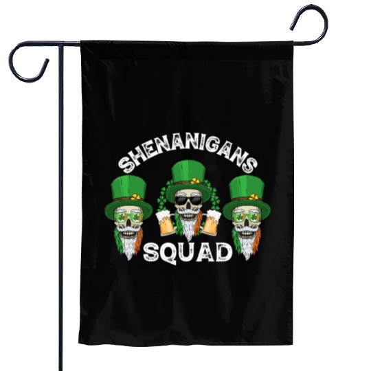 Shenanigans Squad St Patricks Day Fun Gift Idea Garden Flags