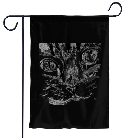 cat face Garden Flags