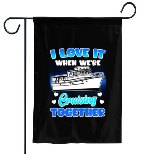 Cruising together cruise ship holiday spring break Garden Flags