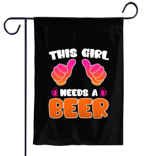 This girl needs a beer vacation Spring Break Garden Flags