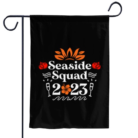 Seaside Squad 2023 Summer Vacation Spring Break Garden Flags