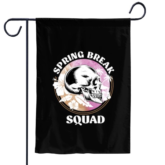 Spring Break Squad Summer Vacation Spring Break Garden Flags