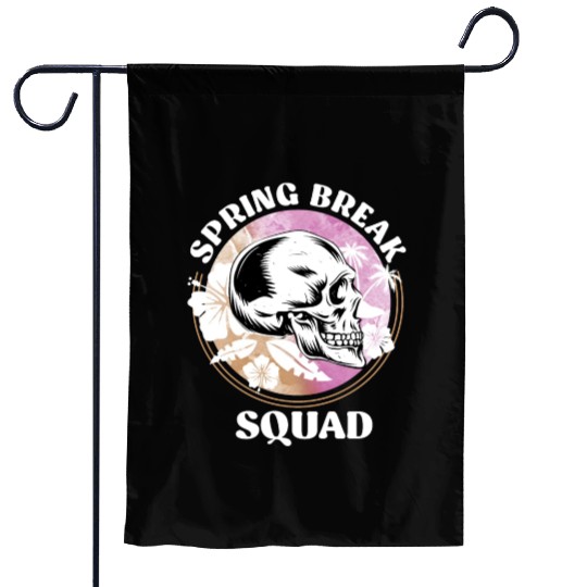 Spring Break Squad Summer Vacation Spring Break Garden Flags