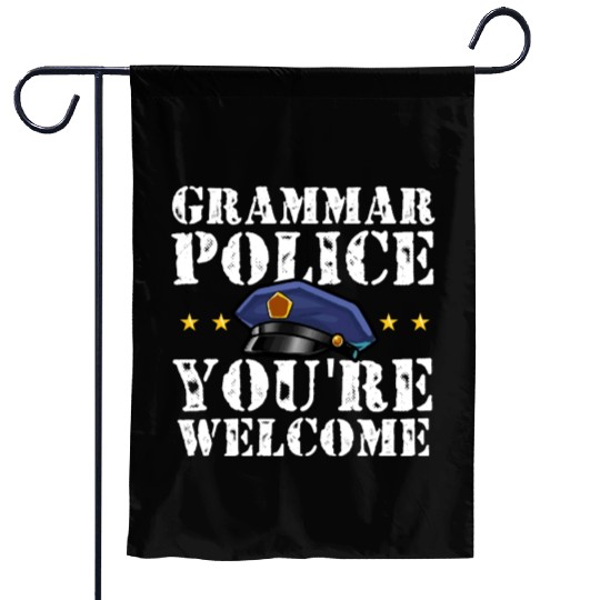 Grammer Police - English Teacher Garden Flags
