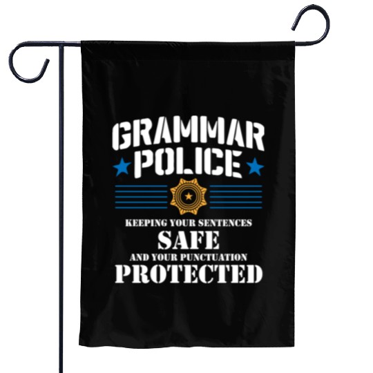 Grammer Police - English Teacher Garden Flags