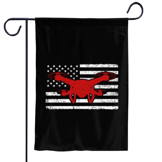 American Drone Flying Drones US Garden Flags