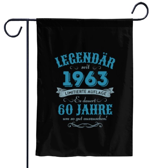 60th Birthday Vintage 1963 Garden Flags