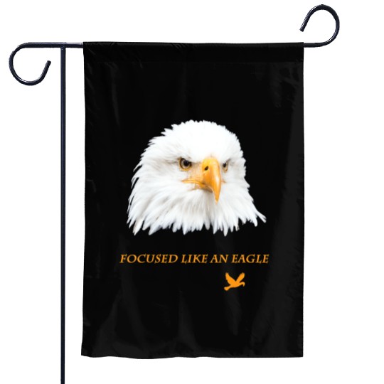 Bald Eagle Gift Idea Focussed like an Eagle Photo Garden Flags