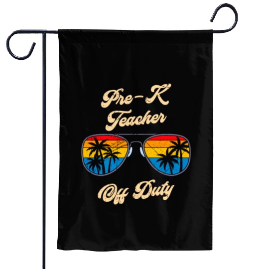 Preschool kindergarten educator off duty teacher Garden Flags