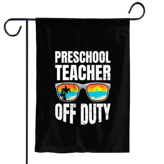 Preschool kindergarten educator off duty teacher Garden Flags