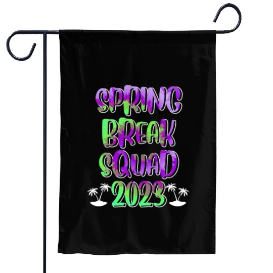 Spring Break Squad Summer Vacation Spring Break Garden Flags