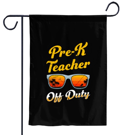 Preschool kindergarten educator off duty teacher Garden Flags