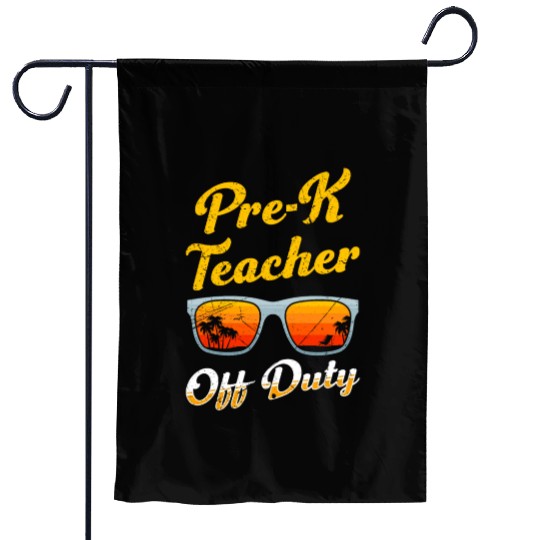 Preschool kindergarten educator off duty teacher Garden Flags
