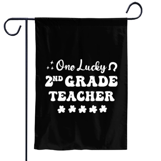 One lucky kindergarten Grade Teacher Garden Flags