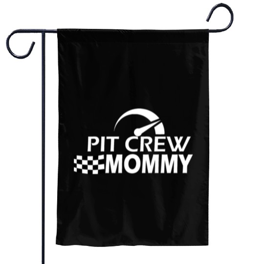 Pit Crew Mommy Race Car Birthday Party Family Gift Garden Flags