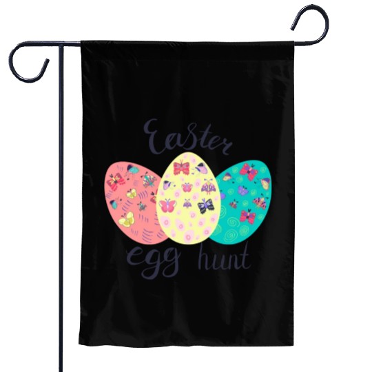 Easter Egg hunt Sublimation Garden Flags