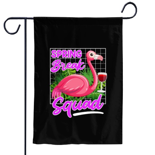Spring Break Squad Summer Vacation Spring Break Garden Flags