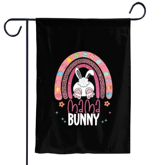 Funny Mama Bunny Cute Rabbit Happy Easter Days Garden Flags