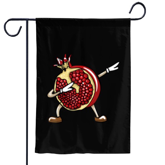 Funny Dabbing Pomegranate Lover Fruit Love Garden Flags