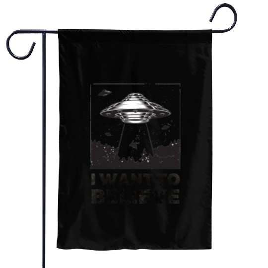 I Want To Believe Aliens UFO Area 51 Roswell Garden Flags