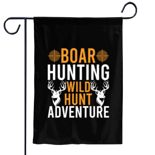 Boar Hunting Wild Hunt Adventure Garden Flags