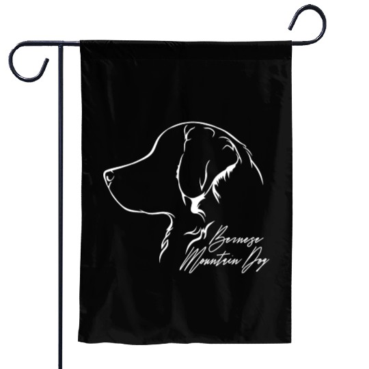 Funny Bernese Mountain Dog Profile dog mom Garden Flags