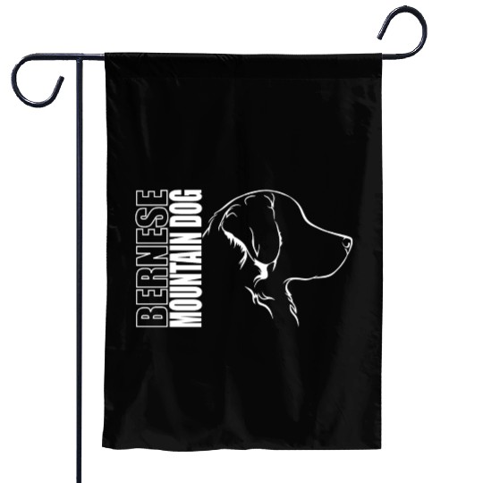 Funny Bernese Mountain Dog Profile dog mom Garden Flags