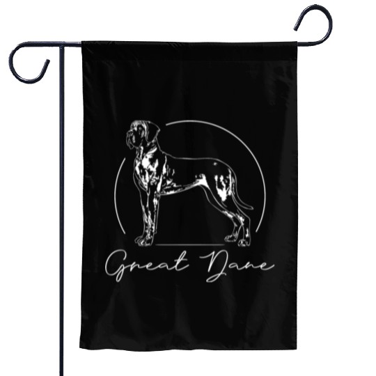 Great Dane portrait dog mom Garden Flags
