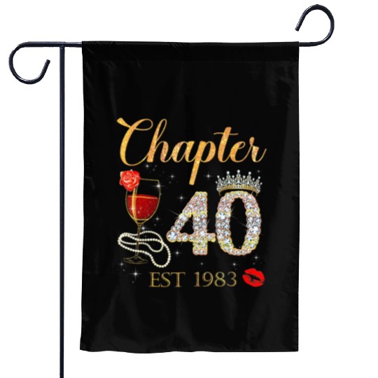 Chapter 40 Years EST 1983 40th Birthday Garden Flags