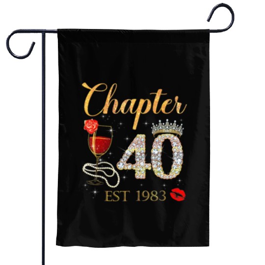 Chapter 40 Years EST 1983 40th Birthday Garden Flags
