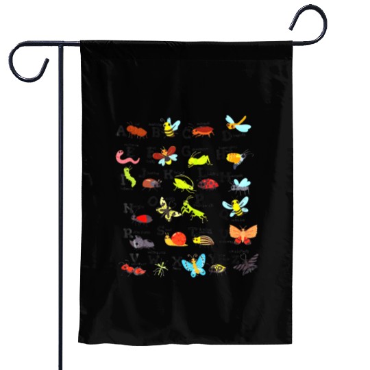 Bug Alphabet Insect Alphabet Back to School Alphab Garden Flags