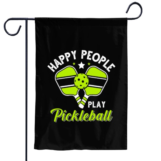 Happy People Play Pickleball Garden Flags