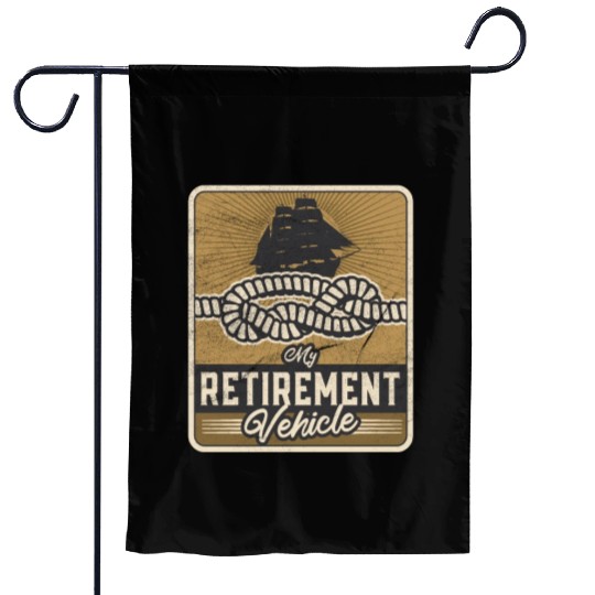 Retired Sailor Sailing Retirement Plan Garden Flags