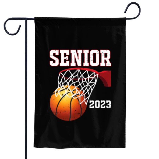 Graduate Senior Class of 2023 Basketball Player Garden Flags