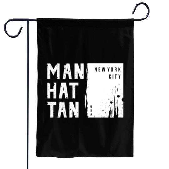 MANHATTAN NYC USA Urban Street Garden Flags Design 2023