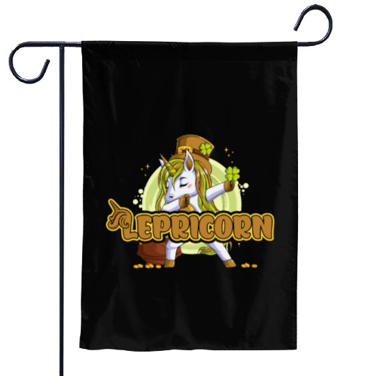 Lepricorn St. Patrick's Day Unicorn Garden Flags