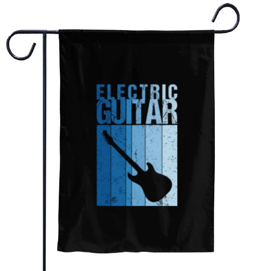 Electric Guitar Guitarist String Musician Retro Garden Flags