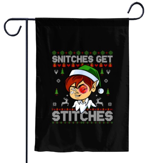 Warrior 12 Snitches Get Stitches Garden Flags