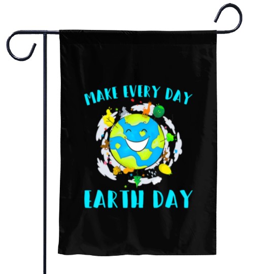 Make Every Day Earth Day Cute Planet Save Environm Garden Flags